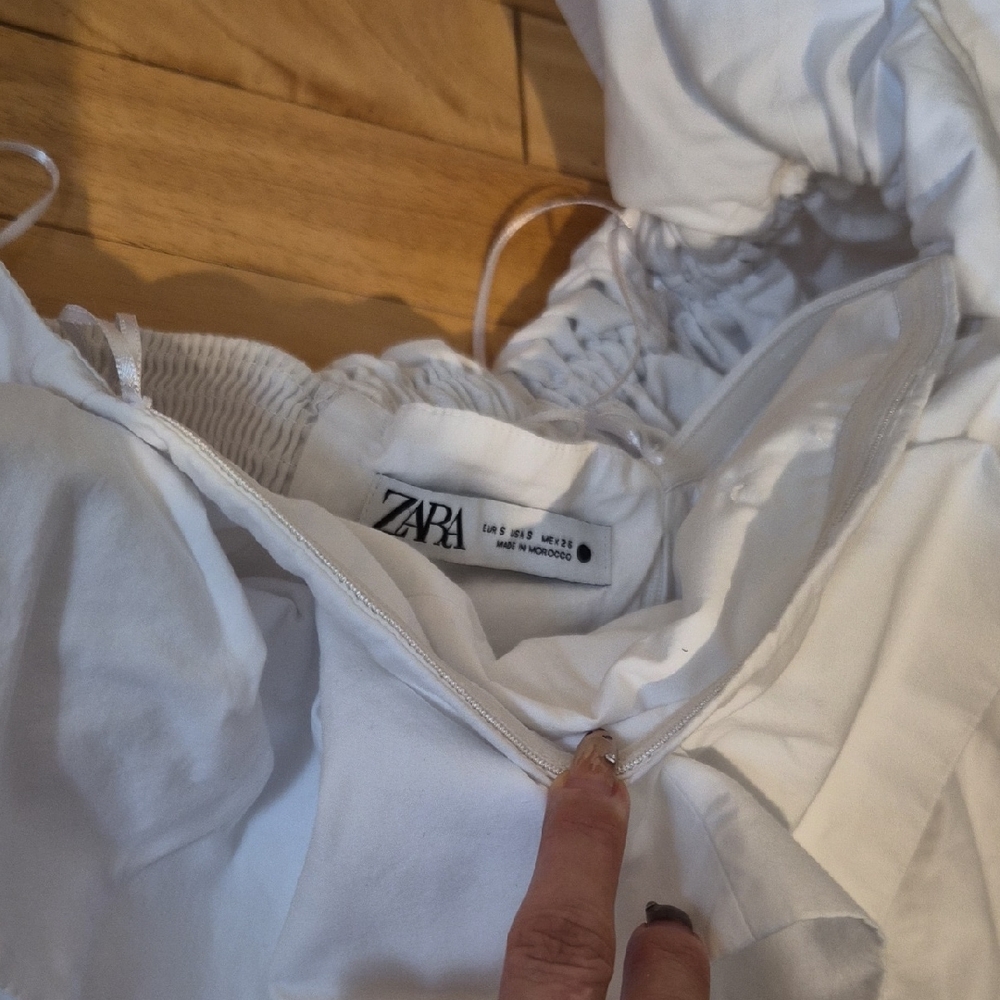 Zara White Crop Top